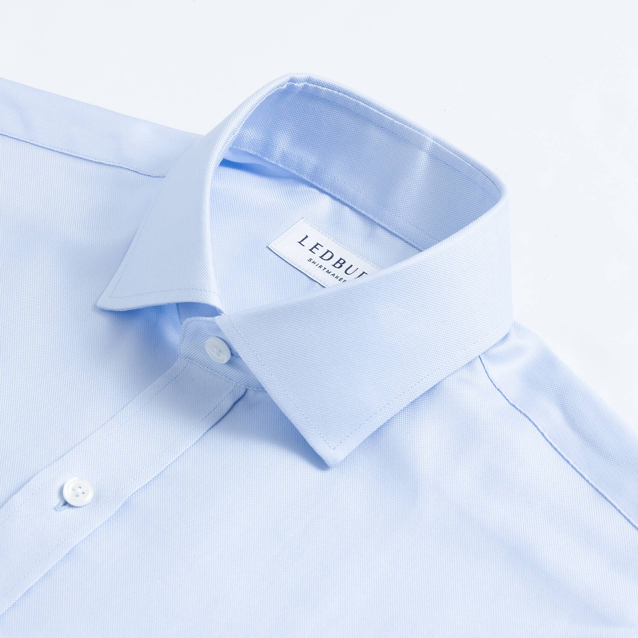 The Light Blue George Royal Oxford Custom Shirt Custom Dress Shirt- Ledbury