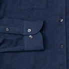 The Dark Blue Heather Heyming Flannel Custom Shirt Custom Casual Shirt- Ledbury