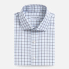 The Light Blue Huxley Tattersall Custom Shirt Custom Dress Shirt- Ledbury