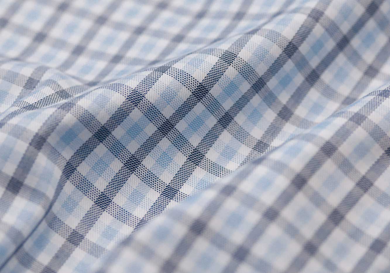 The Light Blue Huxley Tattersall Custom Shirt Custom Dress Shirt- Ledbury