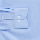 Micro gingham shirt sleeve and cuff - light blue Kent micro-twill