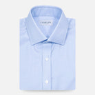 The Light Blue Kilby Non Iron Gingham Custom Shirt Custom Dress Shirt- Ledbury
