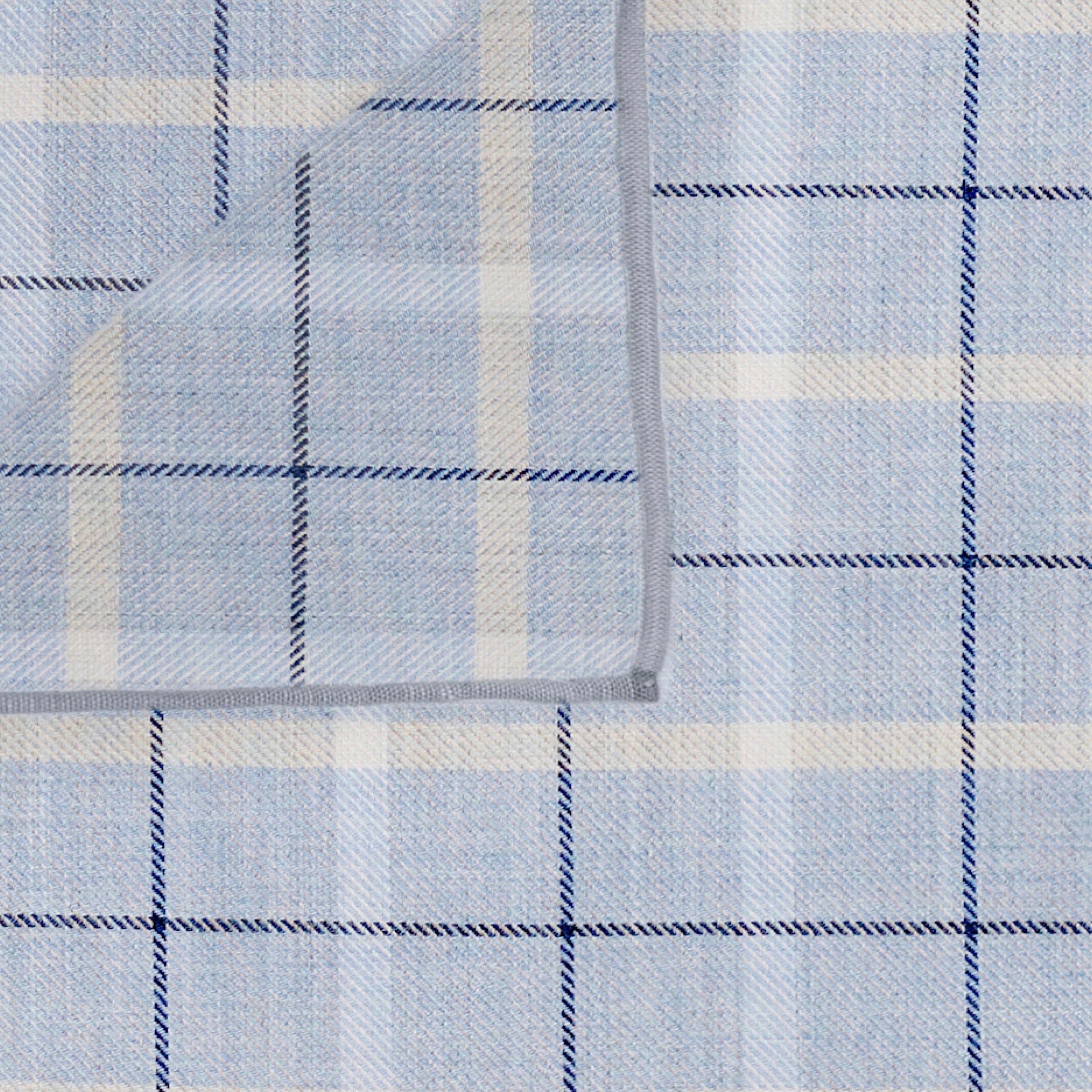 The Light Blue Coulter Pocket Square Pocket Square- Ledbury
