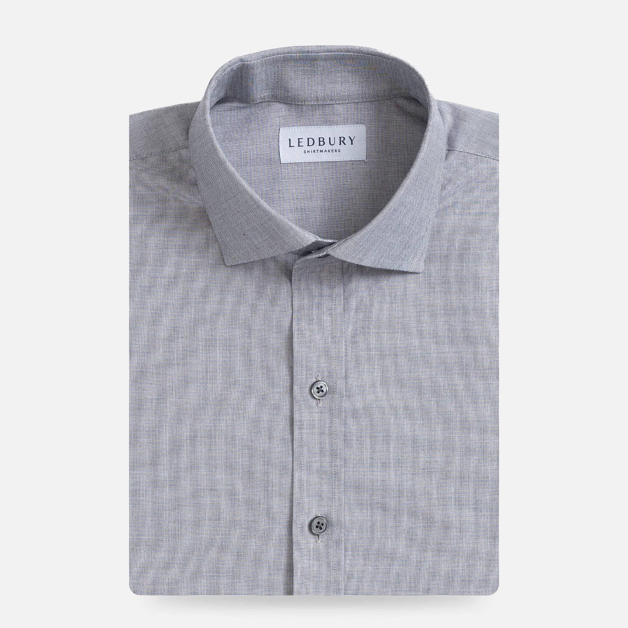 The Light Grey Marne Custom Shirt Custom Dress Shirt- Ledbury