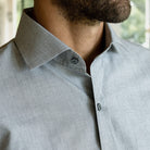 The Light Grey Marne Custom Shirt Custom Dress Shirt- Ledbury