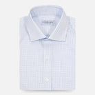 The Light Blue Monty Check Custom Shirt Custom Dress Shirt- Ledbury