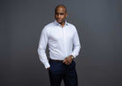 The Light Blue Monty Check Custom Shirt Custom Dress Shirt- Ledbury