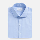 The Light Blue Pearce End on End Custom Shirt Custom Dress Shirt- Ledbury