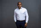 The Light Blue Pelton Royal Oxford Custom Shirt Custom Dress Shirt- Ledbury