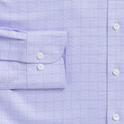 The Lavender Powell Windowpane Royal Oxford Custom Shirt Custom Dress Shirt- Ledbury