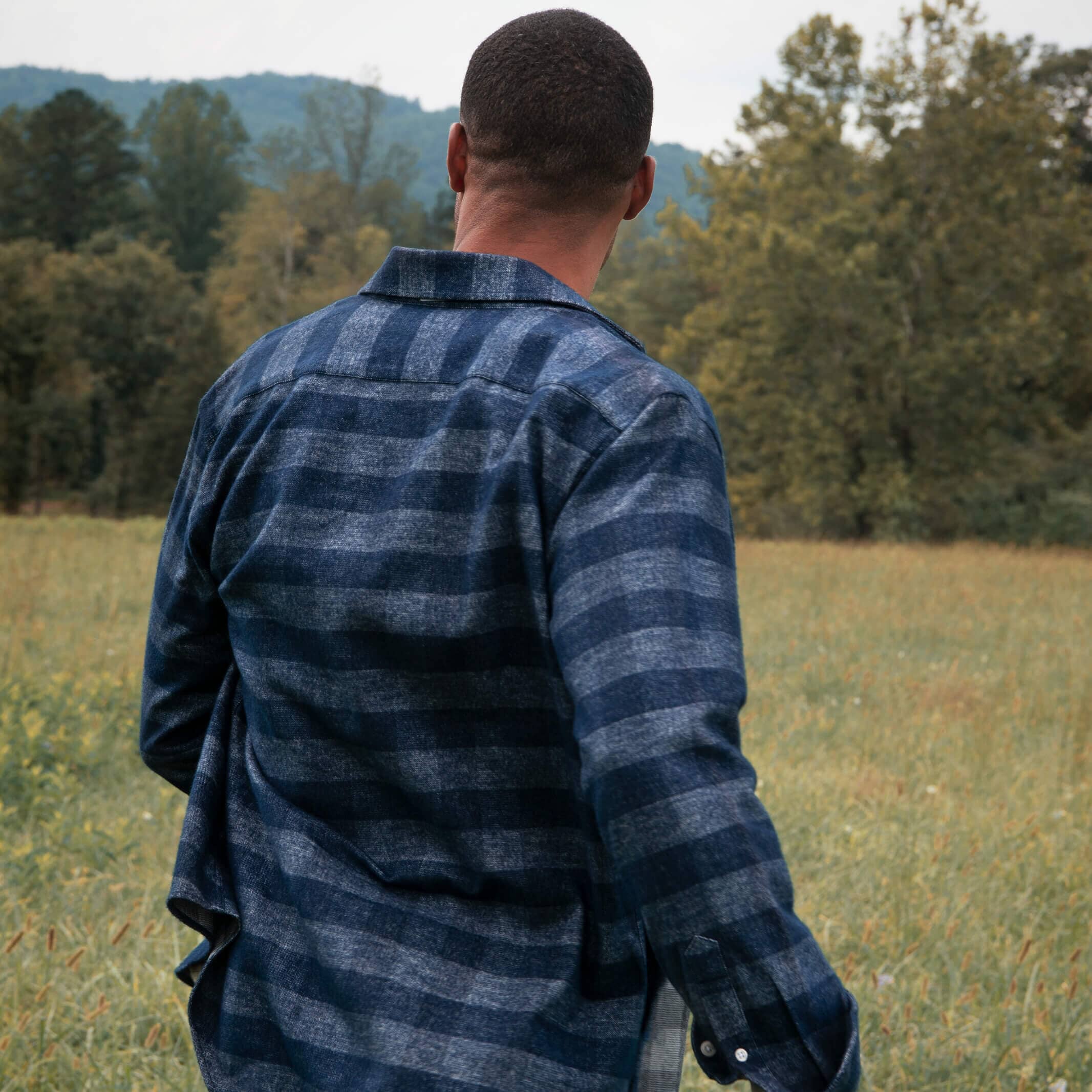 The Navy Randolph Flannel Custom Shirt Custom Casual Shirt- Ledbury