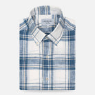 The Blue Fog Short Sleeve Hartley Linen Plaid Custom Shirt Custom Short Sleeve Shirt- Ledbury