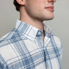 The Blue Fog Short Sleeve Hartley Linen Plaid Custom Shirt Custom Short Sleeve Shirt- Ledbury