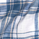 The Blue Fog Short Sleeve Hartley Linen Plaid Custom Shirt Custom Short Sleeve Shirt- Ledbury