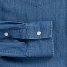The Denim Blue Charlap Western Custom Shirt Custom Casual Shirt- Ledbury