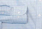 The Light Blue Wickham Tattersall Custom Shirt Custom Dress Shirt- Ledbury