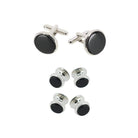 Trafalgar Sutton Genuine Onyx Stud & Cufflinks Formal Set Studs- Ledbury