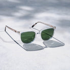 WMP Glossy Clear Abner Square Sunglasses Sunglasses- Ledbury